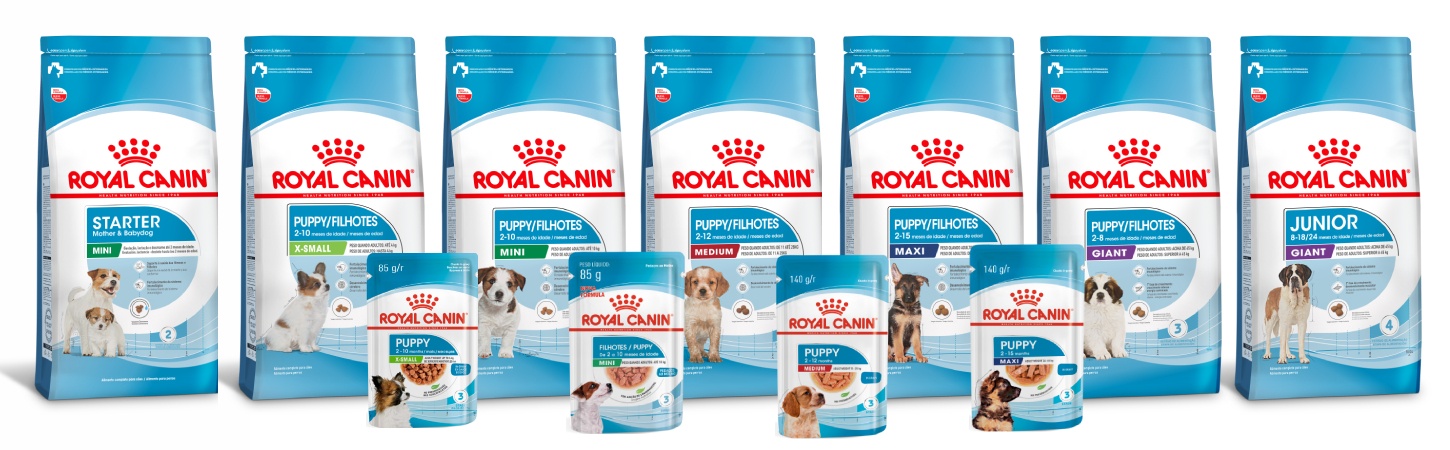 alimentos da ROYAL CANIN para c&atilde;es filhotes