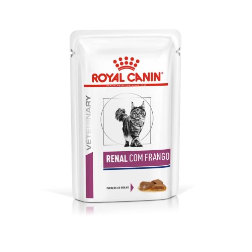 Alimento sachê Renal com frango para gatos