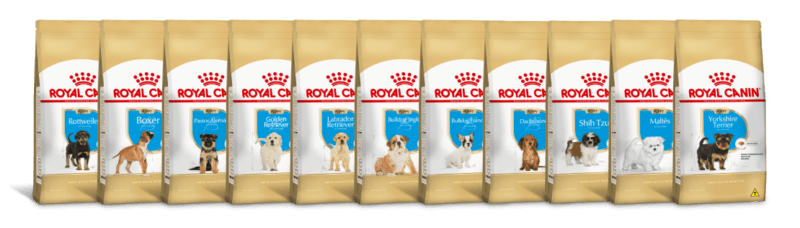 Linha para filhotes caninos de ra&ccedil;a