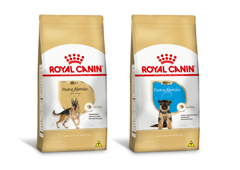 Alimentyos Royal Canin para c&atilde;es da ra&ccedil;a Pastor Alem&atilde;o adultos e filhotes