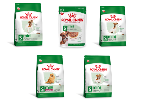 Embalagens das ra&ccedil;&otilde;es Royal Canin linha Mini